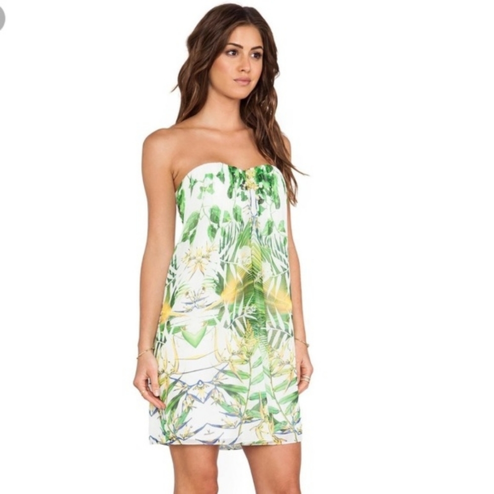 Alice & Olivia Jazz Palm Leaf Dress